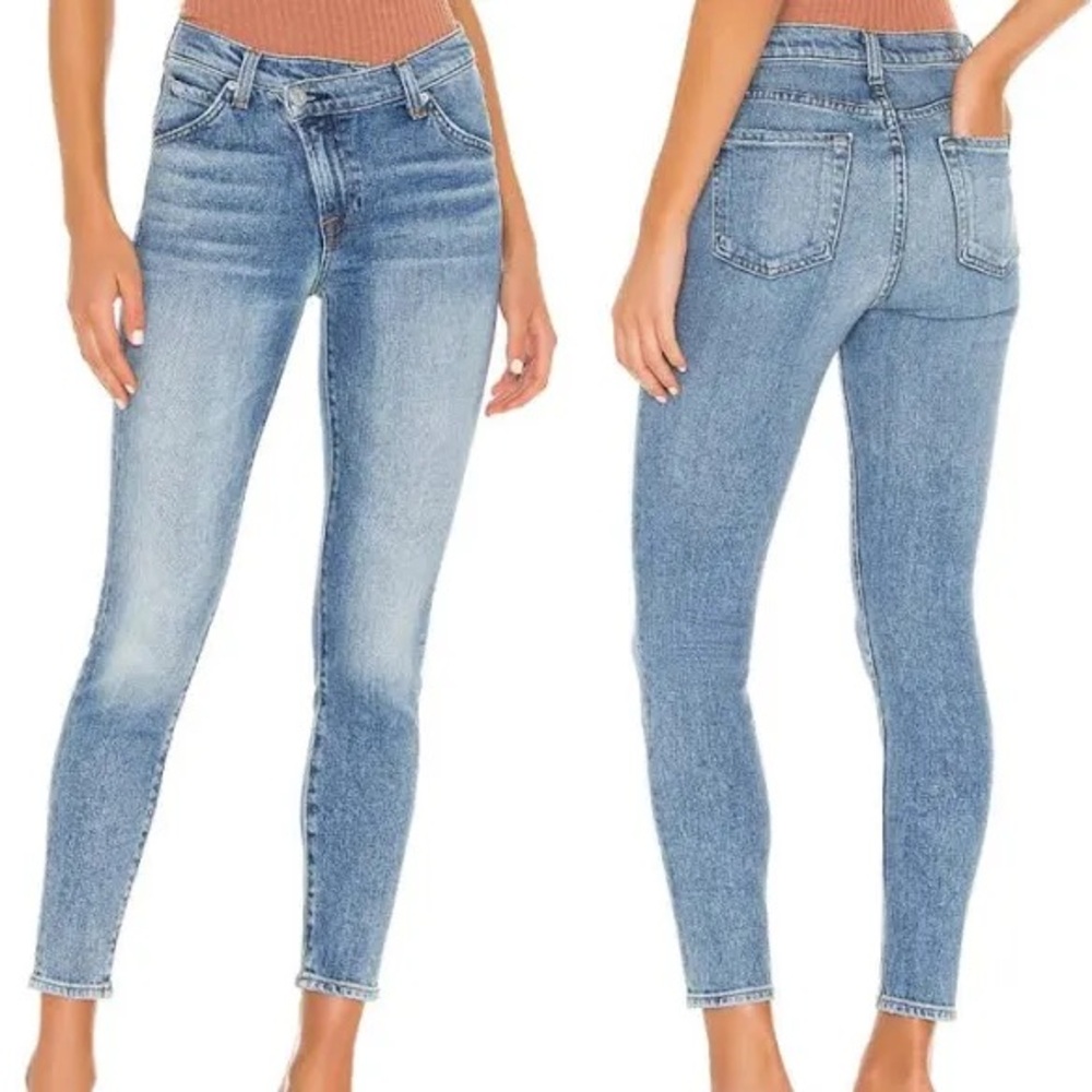 7 For All Mankind Asymmetrical Fly Slim Jeans